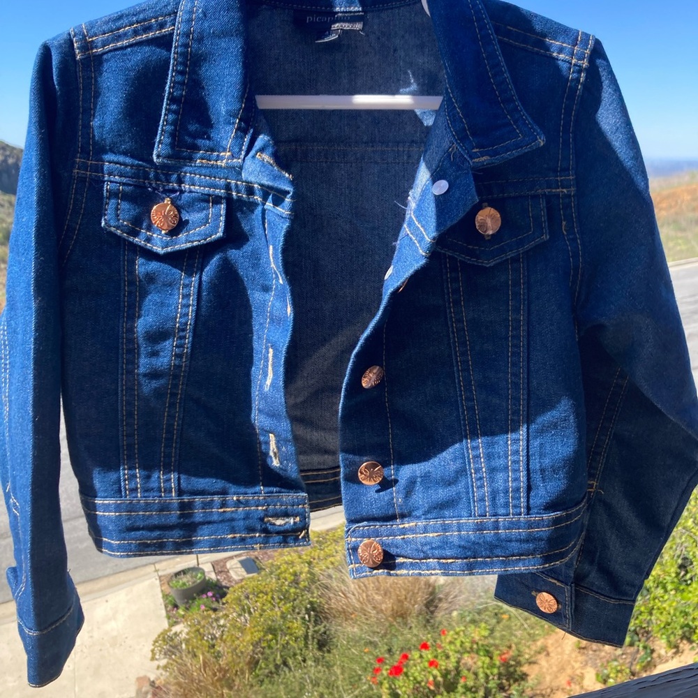 Denim Jacket with Copper Buttons